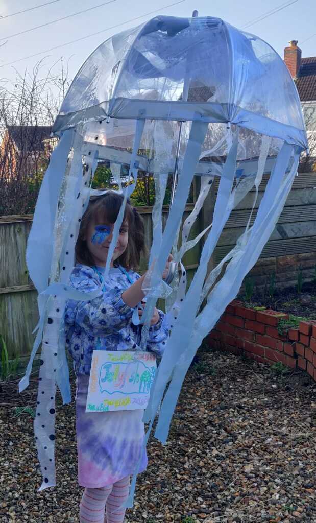 Eva’s Underwater Adventure: Crafting a Jellyfish Costume for World Book Day 2024